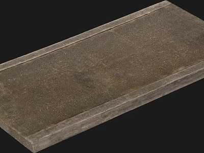 Road Infrastructure Rectangular Concrete Slab With Textured Surface For Urban Pavement Use 3d model