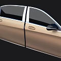 Modern Car Door Interior Design With Leather Trim And Control Panel 3d model