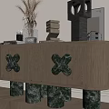 Stylish Wooden Entryway Side Cabinet With X Shaped Door Details And Grey Cylindrical Legs