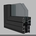 Casement Window Aluminum Profile Structural Design With Insulated Glass And Frame Details