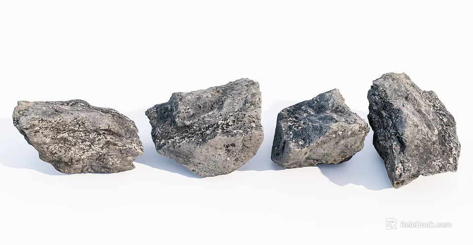 Natural Stone And Wood Elements For Home Decor And Design Projects 3d model