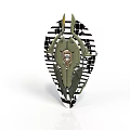 Ornamental Metal Decorative Component With Intricate Geometric Patterns And Central Gemstone