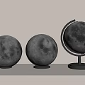 modern table lamp moon lamp 3d model