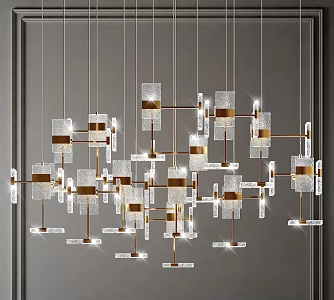 Light Luxury Crystal Chandelier Decorative Crystal Chandelier 3d model