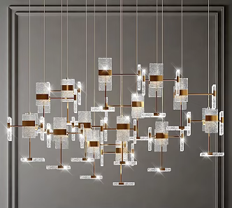 Light Luxury Crystal Chandelier Decorative Crystal Chandelier 3d model