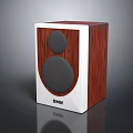 High Quality DMN Modern Wooden Speaker With White Frame Featuring Two Circular Speakers