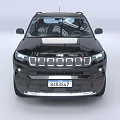 Modern Black SUV With Roof Rack Stylish Rear Lights And Alloy Wheels Design