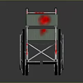 Sturdy Metal Wheelchair With Silver Frame And Red Seat Design Details
