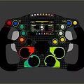 Professional Racing Steering Wheel Commercial Equipment With Multiple Control Buttons And Digital Display Screen