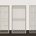 Decorative Metal Room Dividers With Geometric Patterns For Interior Design 3d model