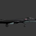 Gray Fighter Jet With Red Star Emblems Aerodynamic Design 3D Rendering On Dark Background 3d model