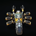 Mechanical Scorpion With Yellow And Black Color And Mechanical Legs Claws And Tail