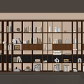 Stylish Wooden Bookcase Design With Open Shelving Books Decorative Items And Vases