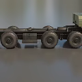 Green Utility Vehicle Featuring Heavy Duty Wheels And Robust Open Cargo Frame 3d model