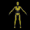 Smart Humanoid Robot With Yellow Exterior And Black Components In Industrial Warehouse Setting