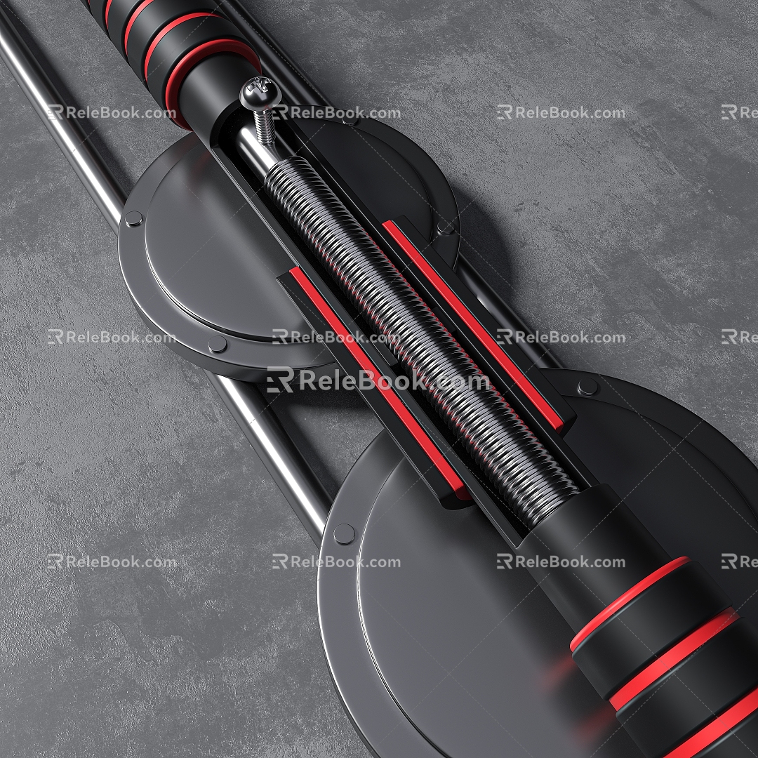 Fitness Equipment Single Rod Profile 3d model