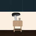 Modern bedside table decoration side cabinet side table 3d model