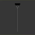 Modern Long Rectangular Chandelier With Black Frame White LED Bulbs And Transparent Hanging Wires