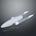 Detailed Modern White Spacecraft Model With Sleek Design And Multiple Engines 3d model