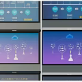 Modern projector projector projector screen combination 3d model