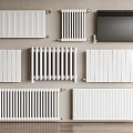 Various Modern Radiators Mounted On Wall With Different Styles Colors White And Black Design