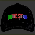 Black Cap With Colorful TESTO Logo For Daily Lifestyle Use