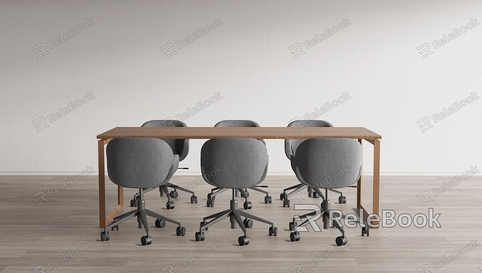 Modern Conference Table and Chair model