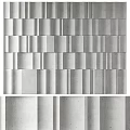 Modern Wall Paneling With Geometric Concrete Texture And Arranged Patterns 3d model