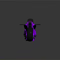 Purple Futuristic Motorcycle Concept With Sleek Body And Black Wheels