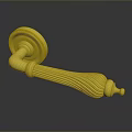 Golden Door Handle Hardware Tool Featuring Elegant Design and Shiny Finish for Home Use