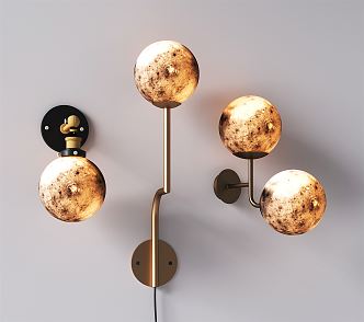 Light Luxury Wall Lamp Moon Wall Lamp Home Decoration Metal Wall Lamp Wall Lamp Combination Lamp 3d model