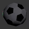 Metallic Soccer Ball Shaped Object With Control Panel Colored Buttons And Digits 3d model
