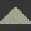 Ancient Pyramid Structure with White Stone Blocks Multiple Layered Steps and Square Base Design