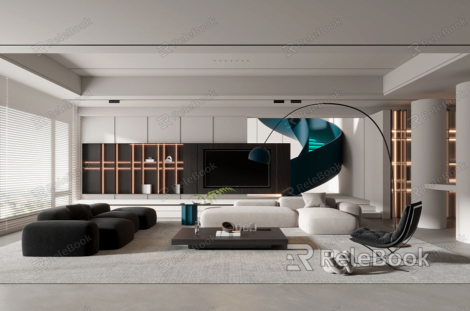 modern living room model