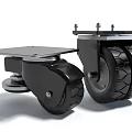Heavy Duty Swivel Caster Wheels With Metal Brackets And Rubber Tires