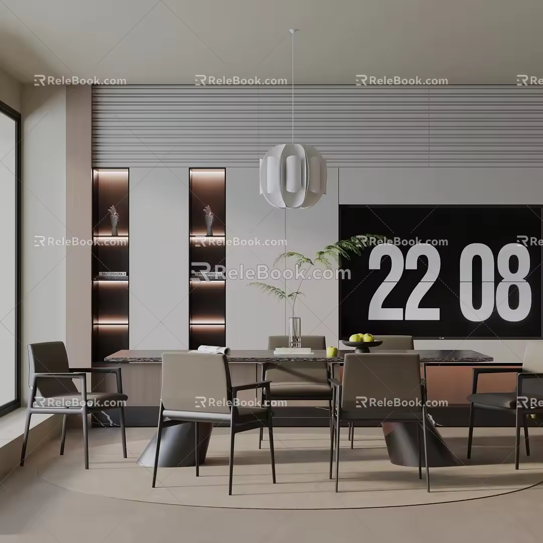 Modern table combination 3d model