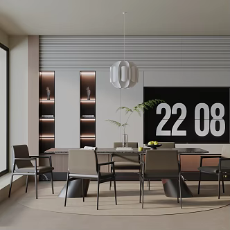 Modern table combination 3d model