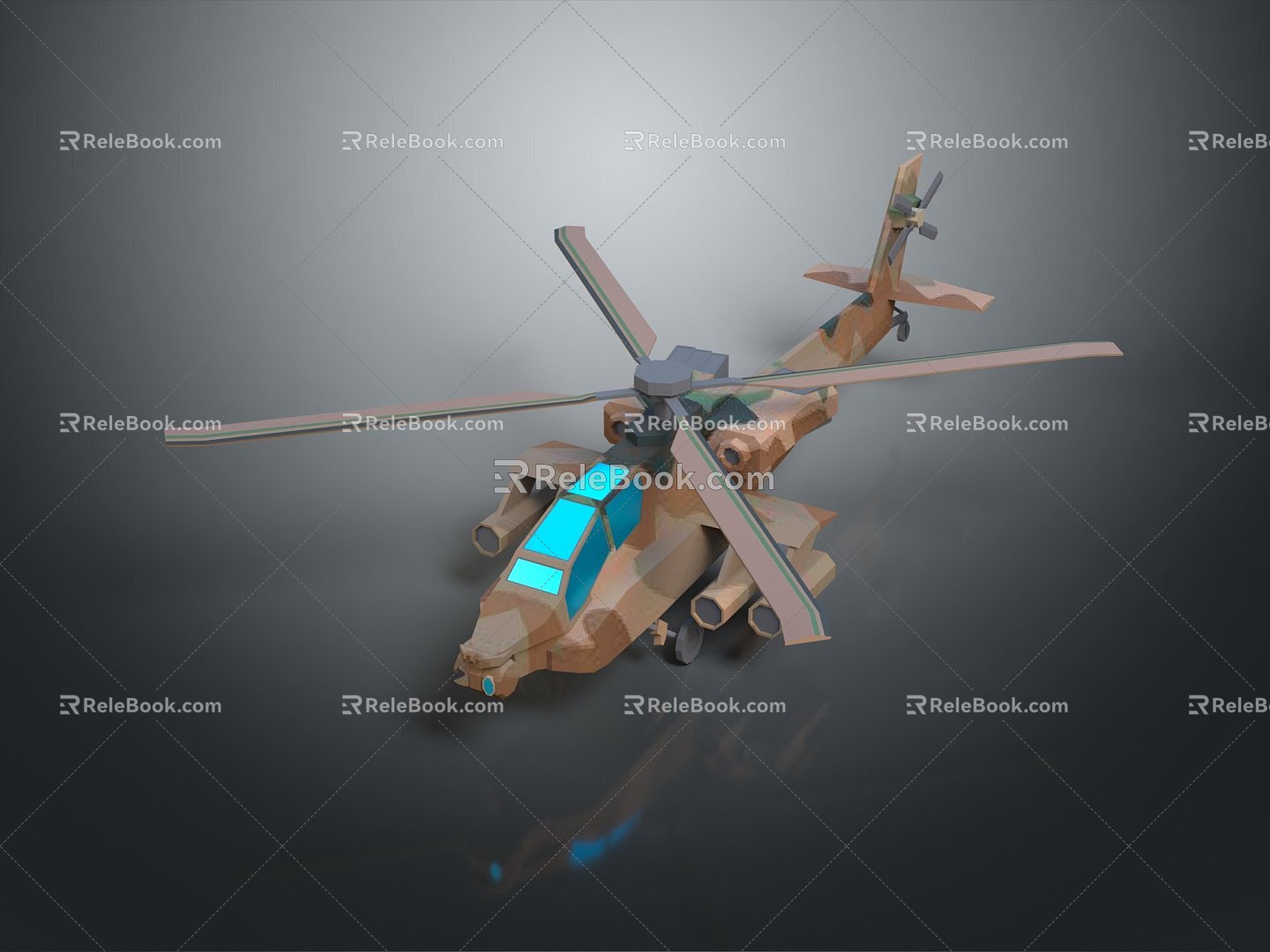 helicopter gunship helicopter gunship combat helicopter 3d model