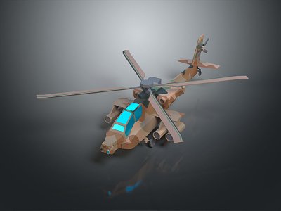 helicopter gunship helicopter gunship combat helicopter 3d model