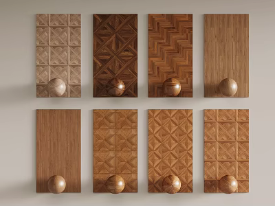 Wooden Flooring Samples With Various Patterns And Different Textures On 3d model