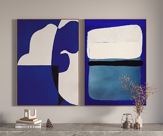 Modern abstract painting hanging painting decorative painting 3d model