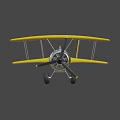Fun Yellow Biplane Electric Toy with Classic Design for Kids Playtime