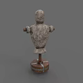 Sturdy Standing Punching Bag for Boxing Training with Wooden Base and Worn Surface
