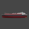 Row of Oil Tanker Ships with Colored Hulls Arranged Side by Side