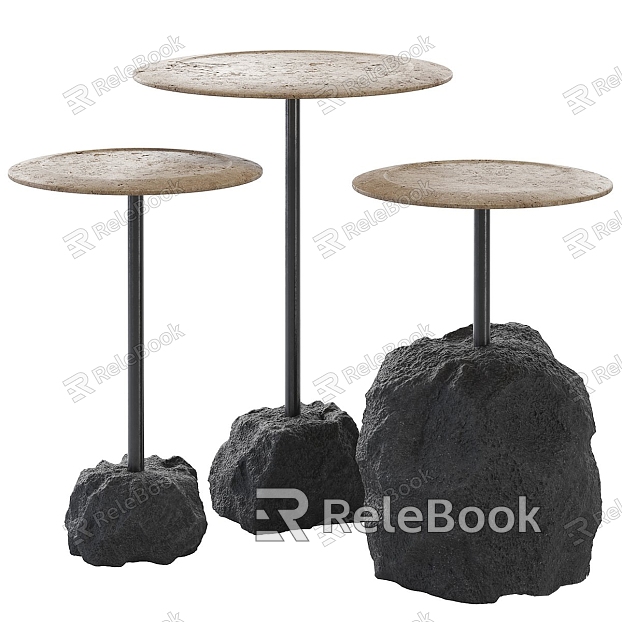 Modern Side Table Tea Table Corner Table Stone Corner Table Stone Side Table model