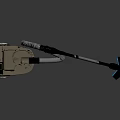 Modern Beige And Black Vacuum Cleaner With Long Hose And Wheels Design