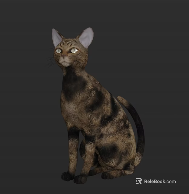 Unique Reptile With Distinctive Patterns Sitting On Rock In Natural Habitat 3d model 