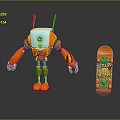 Robot Assistant Small Robot Butler Robot Butler Figure Game Figure 3d model