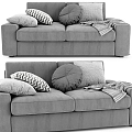 Fabric double sofa 3d model