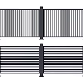 Modern Metal Fences With Different Panel Styles 3d model